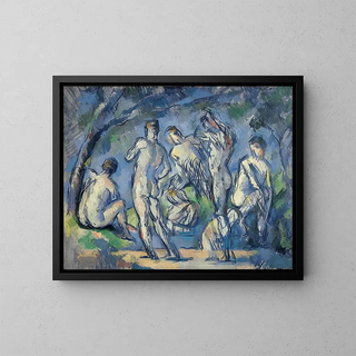 Sept baigneurs - Paul Cézanne — kehystetty taideteos seinällä