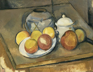 Vaasista oljista, sokerikupista ja omenoista - Paul Cézanne — näkymä teoksesta