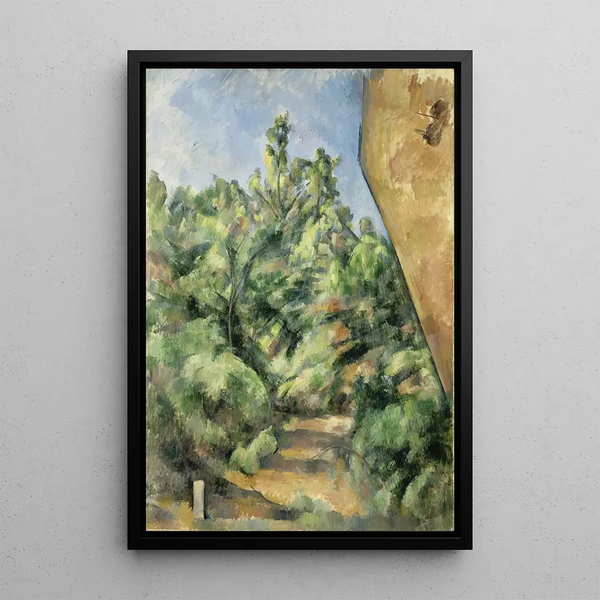 Punainen kallio - Paul Cézanne — kehystetty taideteos seinällä
