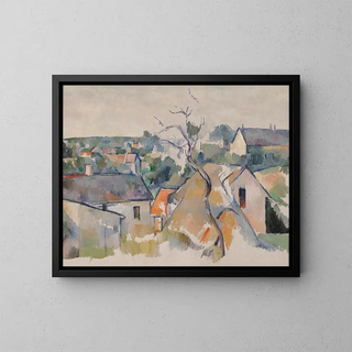 Kattoja - Paul Cézanne — kehystetty taideteos seinällä