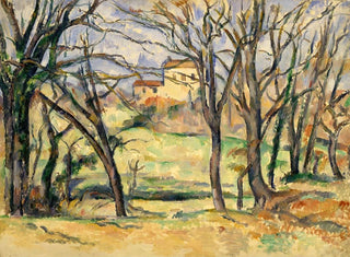 Puut ja talot Jas de Bouffan lähellä - Paul Cézanne — näkymä teoksesta