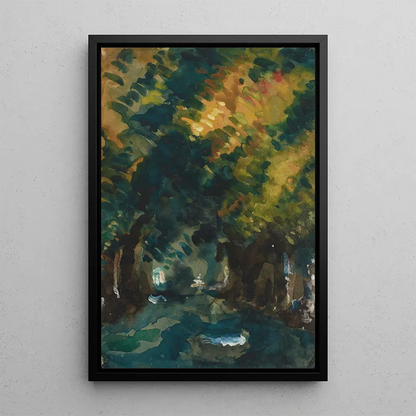 Käytävä - Paul Cézanne — kehystetty taideteos seinällä