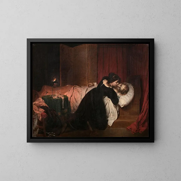 Les suites d'un duel - Paul Delaroche — kehystetty taideteos seinällä