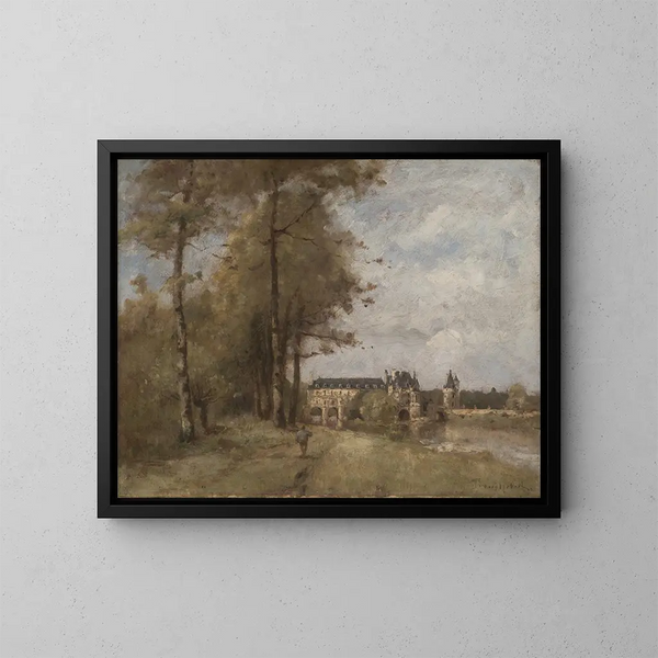 Chenonceauin linna - Paul Désiré Trouillebert — kehystetty taideteos seinällä