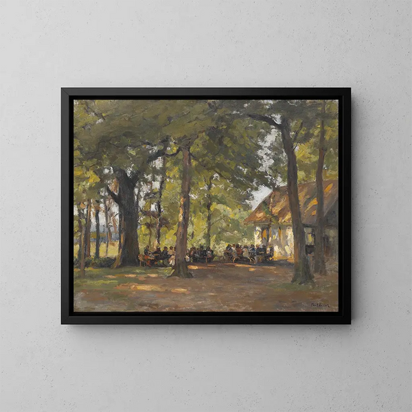 Une taverne dans la forêt - Paul Eduard Crodel — kehystetty taideteos seinällä