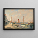Bateaux au quai - Paul Émile Lecomte — kehystetty taideteos seinällä