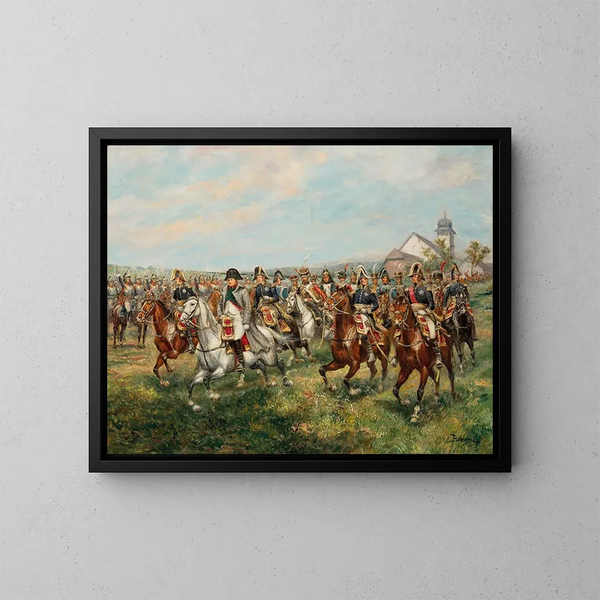 Napoléon Maalaus Friedlandin taistelussa 14. kesäkuuta 1807 - Paul Émile Léon Perboyre — kehystetty taideteos seinällä