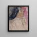 Une femme tahitienne avec une fleur dans les cheveux - Paul Gauguin — kehystetty taideteos seinällä