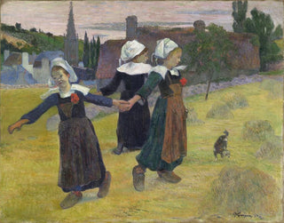 Breton tyttöjen tanssista Pont-Avenissa - Paul Gauguin — näkymä teoksesta