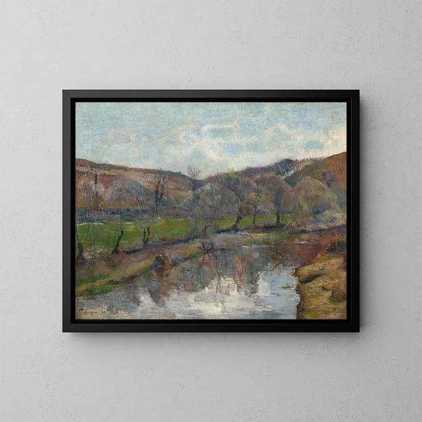 Bretagne maisema - Paul Gauguin — kehystetty taideteos seinällä