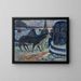 Yön joulu, härkien siunaus - Paul Gauguin — kehystetty taideteos seinällä