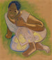 Femme tahitienne accroupie - Paul Gauguin — näkymä teoksesta