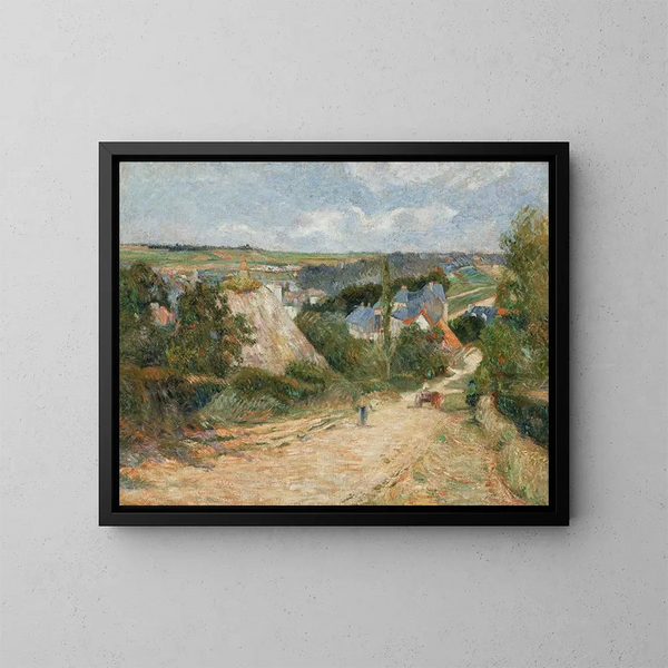 Osnyn kylän sisäänkäynnistä - Paul Gauguin — kehystetty taideteos seinällä