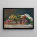 Kukka- ja kirjataietuloste - Paul Gauguin — kehystetty taideteos seinällä