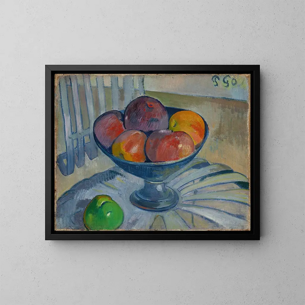 hedelmälautasesta puutarhatuolilla - Paul Gauguin — kehystetty taideteos seinällä