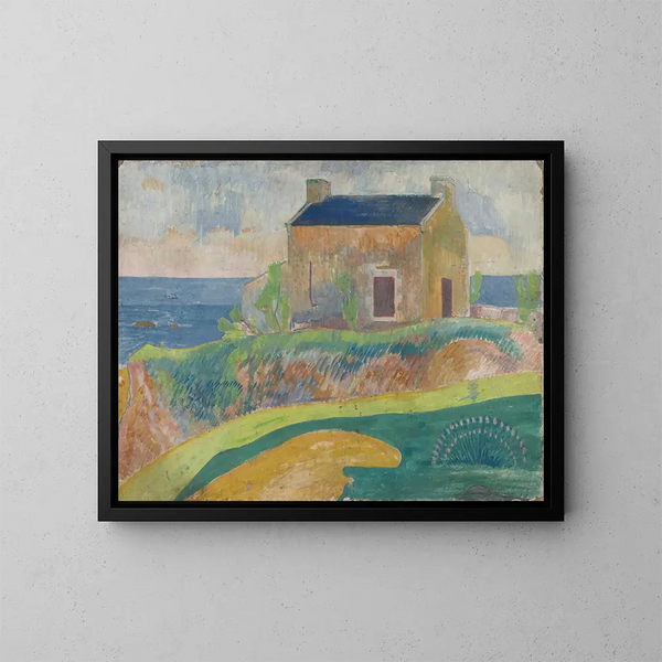La Maison du pendu - Paul Gauguin — kehystetty taideteos seinällä