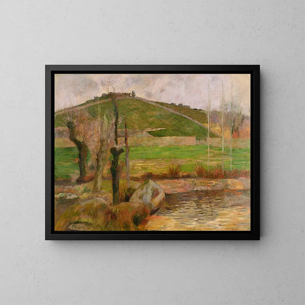 Maisema lähellä Pont-Avenia - Paul Gauguin — kehystetty taideteos seinällä