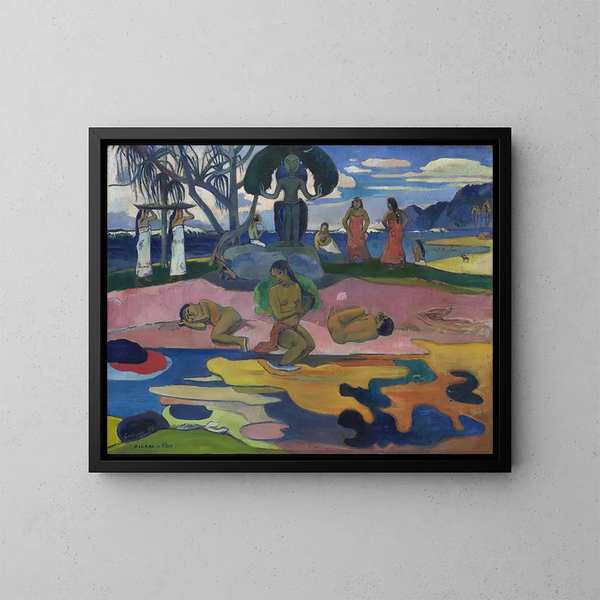 Le jour des dieux - Paul Gauguin — kehystetty taideteos seinällä