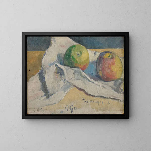 luonnollinen kuolema omenoiden kanssa - Paul Gauguin — kehystetty taideteos seinällä