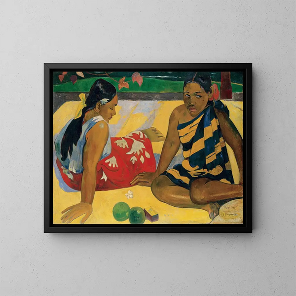 Parau Api Quelles nouvelles - Paul Gauguin — kehystetty taideteos seinällä
