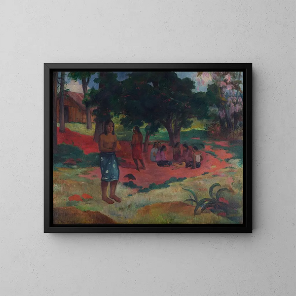 Mots chuchotés Parau Parau - Paul Gauguin — kehystetty taideteos seinällä