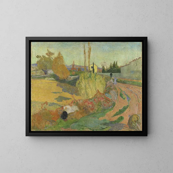 Près d'Arles ou Le Mas d'Arles - Paul Gauguin — kehystetty taideteos seinällä