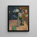 Roses et statuette - Paul Gauguin — kehystetty taideteos seinällä