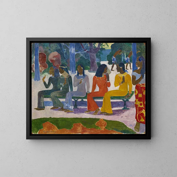 Le marché - Paul Gauguin — kehystetty taideteos seinällä