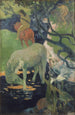 Valkoinen hevonen - Paul Gauguin — näkymä teoksesta