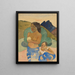 Kaksi tahitilaista naista maisemassa - Paul Gauguin — kehystetty taideteos seinällä