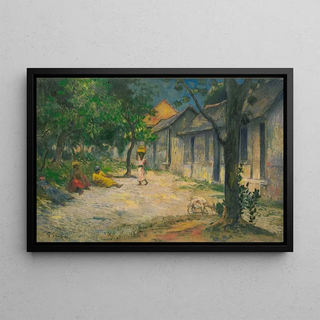 Paul Gauguin - Village in Martinique Femmes et Chevre dans le village.webp
