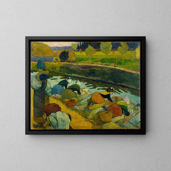 Les laveuses - Paul Gauguin — kehystetty taideteos seinällä