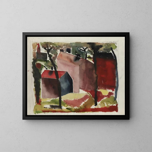 Maisons - Paul Gauguin — kehystetty taideteos seinällä