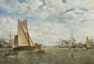 Paul Jean Clays - Boats in a Harbor.webp