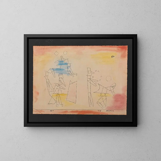 Akrobaatit - Paul Klee — kehystetty taideteos seinällä