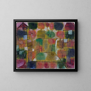 Puu ja arkkitehtuuri: rytmit - Paul Klee — kehystetty taideteos seinällä