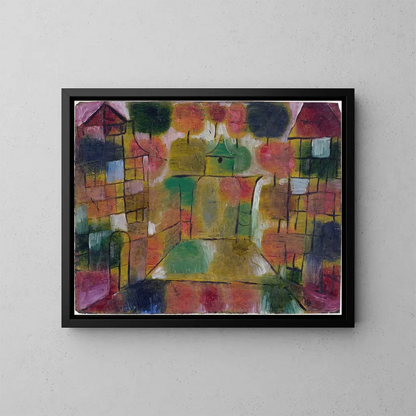 Puu ja arkkitehtuuri: rytmit - Paul Klee — kehystetty taideteos seinällä