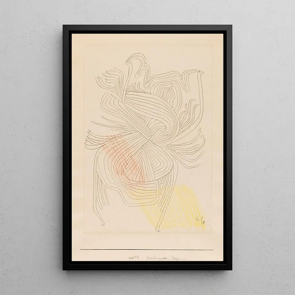 Leikkisä tanssi - Paul Klee — kehystetty taideteos seinällä