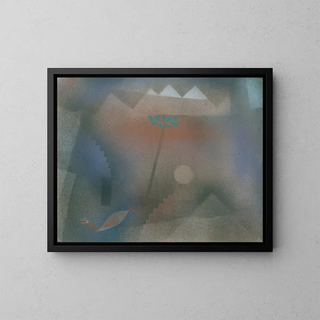 Lintu etääntymässä - Paul Klee — kehystetty taideteos seinällä