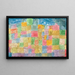 Värikäs maisemamaalaus - Paul Klee — kehystetty taideteos seinällä