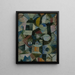 Composition avec la Demi-Lune jaune et le Y - Paul Klee — kehystetty taideteos seinällä