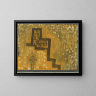 La maison en hauteur - Paul Klee — kehystetty taideteos seinällä
