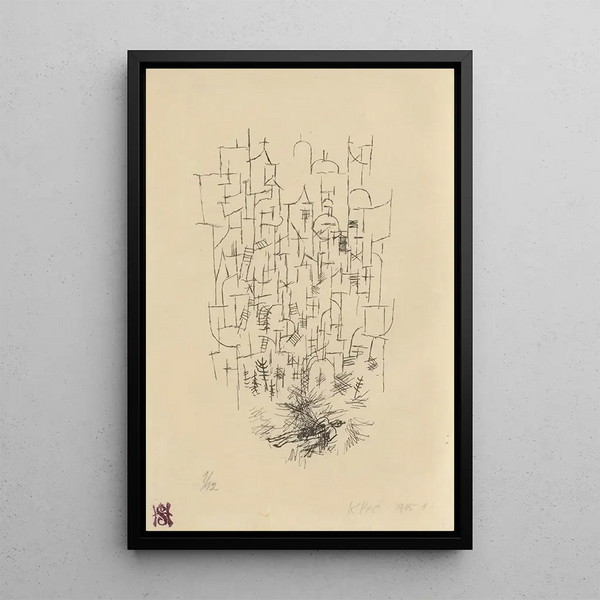 Idea puolesta kuolema - Paul Klee — kehystetty taideteos seinällä
