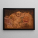 Käärme tikkaalla - Paul Klee — kehystetty taideteos seinällä