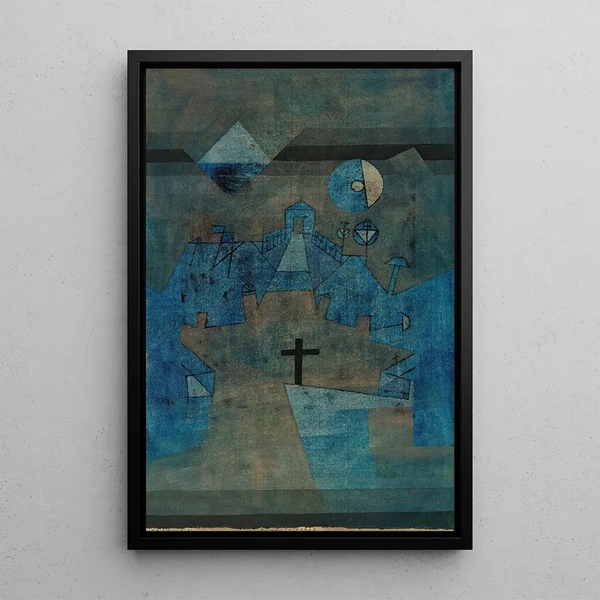 Dyynien hautausmaa - Paul Klee — kehystetty taideteos seinällä