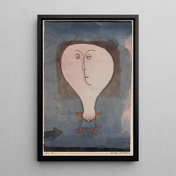 Tytön pelko - Paul Klee — kehystetty taideteos seinällä