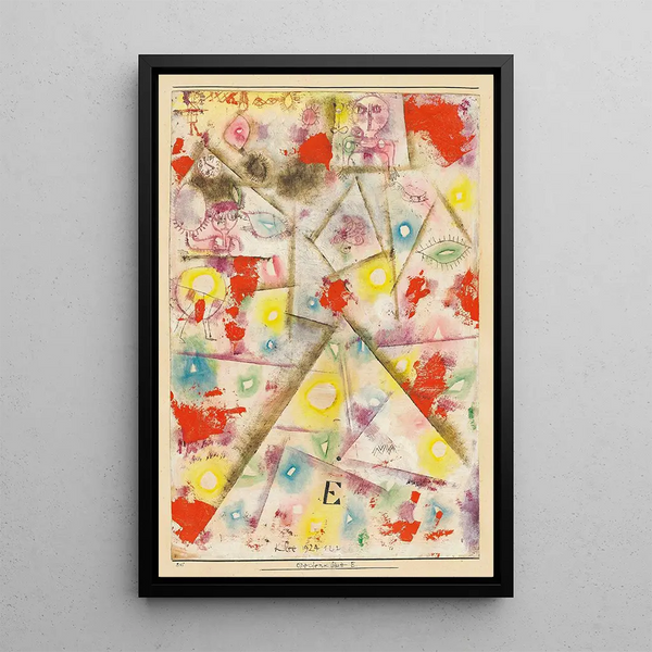 Muistolehti E - Paul Klee — kehystetty taideteos seinällä