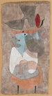 Nainen hatun ja pienen pöydän kanssa - Paul Klee — näkymä teoksesta