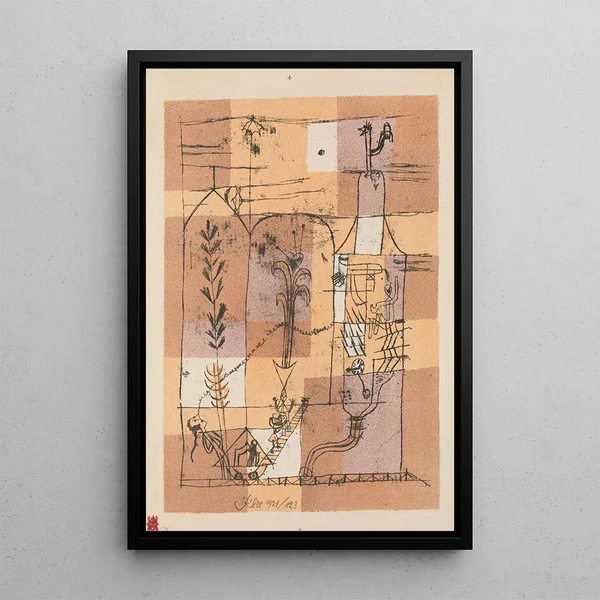 Hoffmann-tyylinen kohtaus - Paul Klee — kehystetty taideteos seinällä