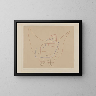 Dans les soins des anges - Paul Klee — kehystetty taideteos seinällä